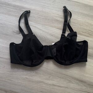 Auden Black Mesh Underwire Bra